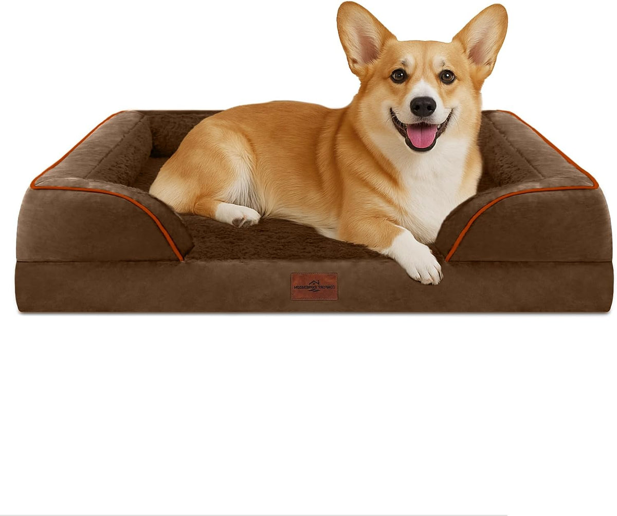 Comfort Expression Medium Dog Beds Waterproof Orthopedic Foam Dog Sofa Beds for Medium Large Dogs