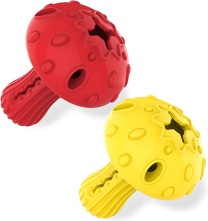 SCHITEC Dog Chew Toy for Large & Medium Dogs, Rubber Treat Dispensing Toy for Aggressive Chewers