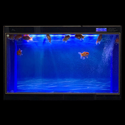 ELEBOX Aquarium Background Blue Black Fish Tank Background Picture 2 Sides Fish Backdrop for
