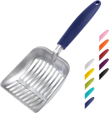 WePet Cat Litter Scoop, Aluminum Alloy Sifter, Kitty Metal Scooper, Deep Shovel, Long Handle, Poop
