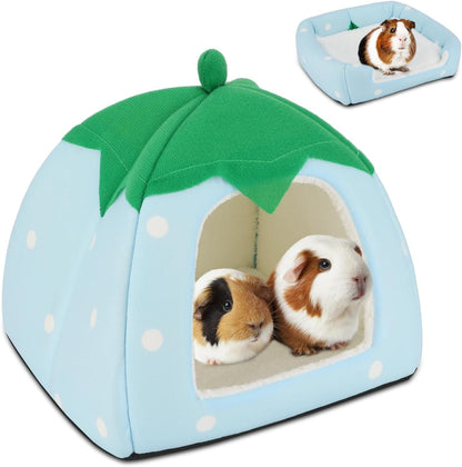 BWOGUE Guinea Pig House Bed Cozy Hamster Cave Large Hideout for Dwarf Rabbits Hedgehog Bearded