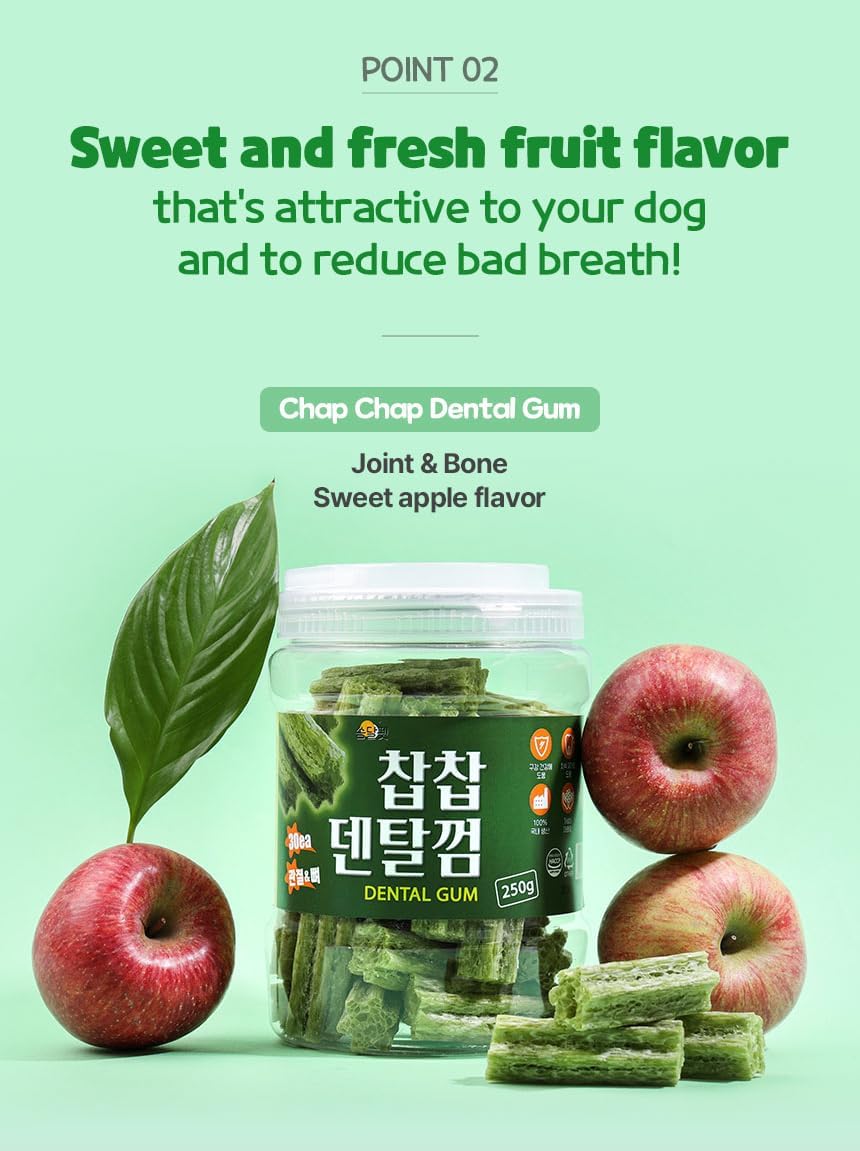 SSOMDALPET Chap Chap Dental Gum for Dogs, 30 Chews | Soft & Chewy, Dental Care Treat, Large Pack