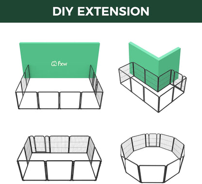 FXW Homeplus Unleashed Indoor Dog Playpen - Stress-Free and Safe Play, Heavy Duty 24 Inch 5 Acrylic
