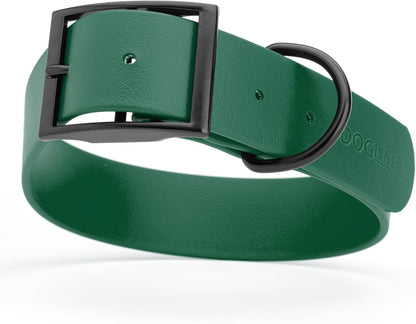 Dogline Biothane Waterproof Dog Collar Strong Coated Nylon Webbing with Black Hardware Odor- Proof