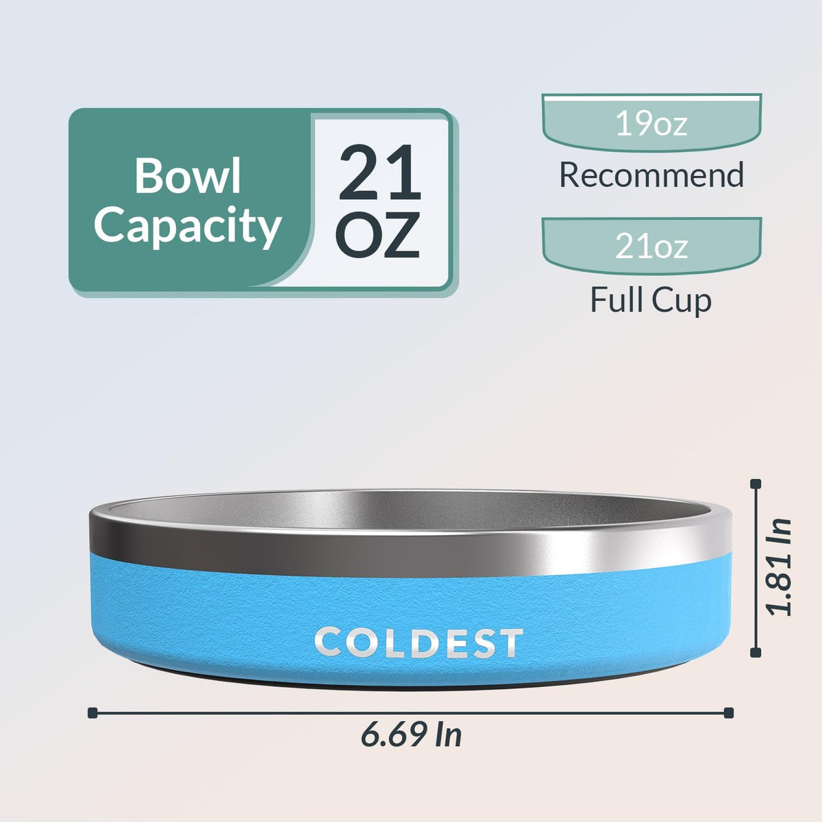 Coldest Dog Bowl - Anti Rust Metal, Non Slip, 3 Layers Insulated Stainless Steel Dog Bowls - Spill