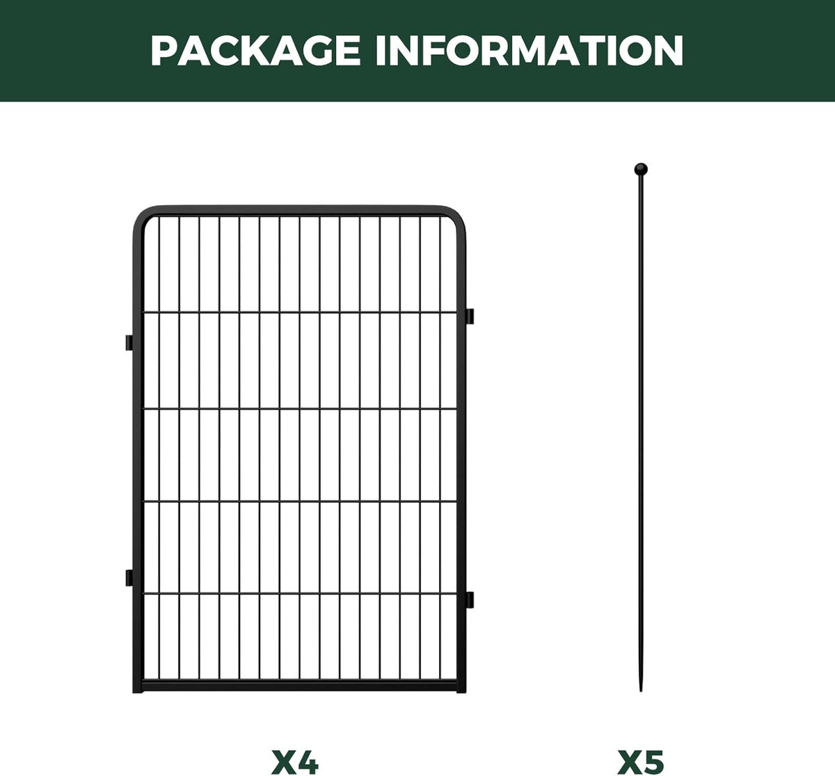 FXW Rollick Unleashed Dog Playpen for Indoor, Yard, RV Camping, 40 inch 4 Panels for Medium and
