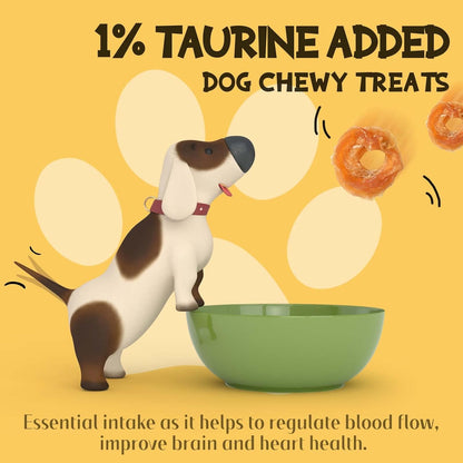 ASMPET Dog Treats Chews, Chicken Rings, Soft Chewy Snacks for Training Rewards 10.6 oz