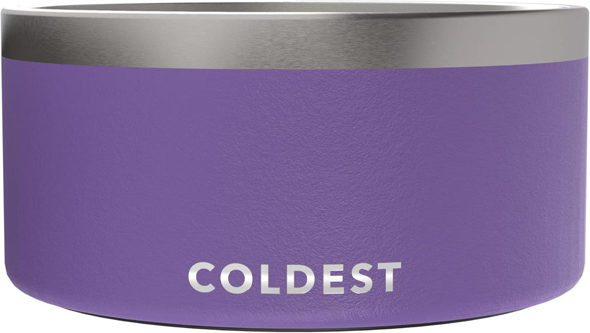 Coldest Dog Bowl - Anti Rust Metal, Non Slip, 3 Layers Insulated Stainless Steel Dog Bowls - Spill