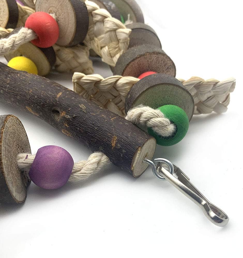 EBaokuup Wood Bird Chewing Toys-Blocks Parrot Tearing Toys Best for