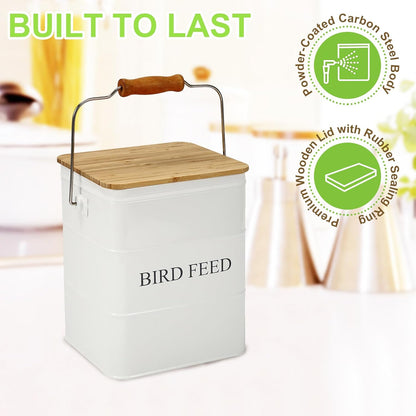 Bird Seeds storage container,Bird Seed Container,Metal food tin for Birds, pet snacks Canisters