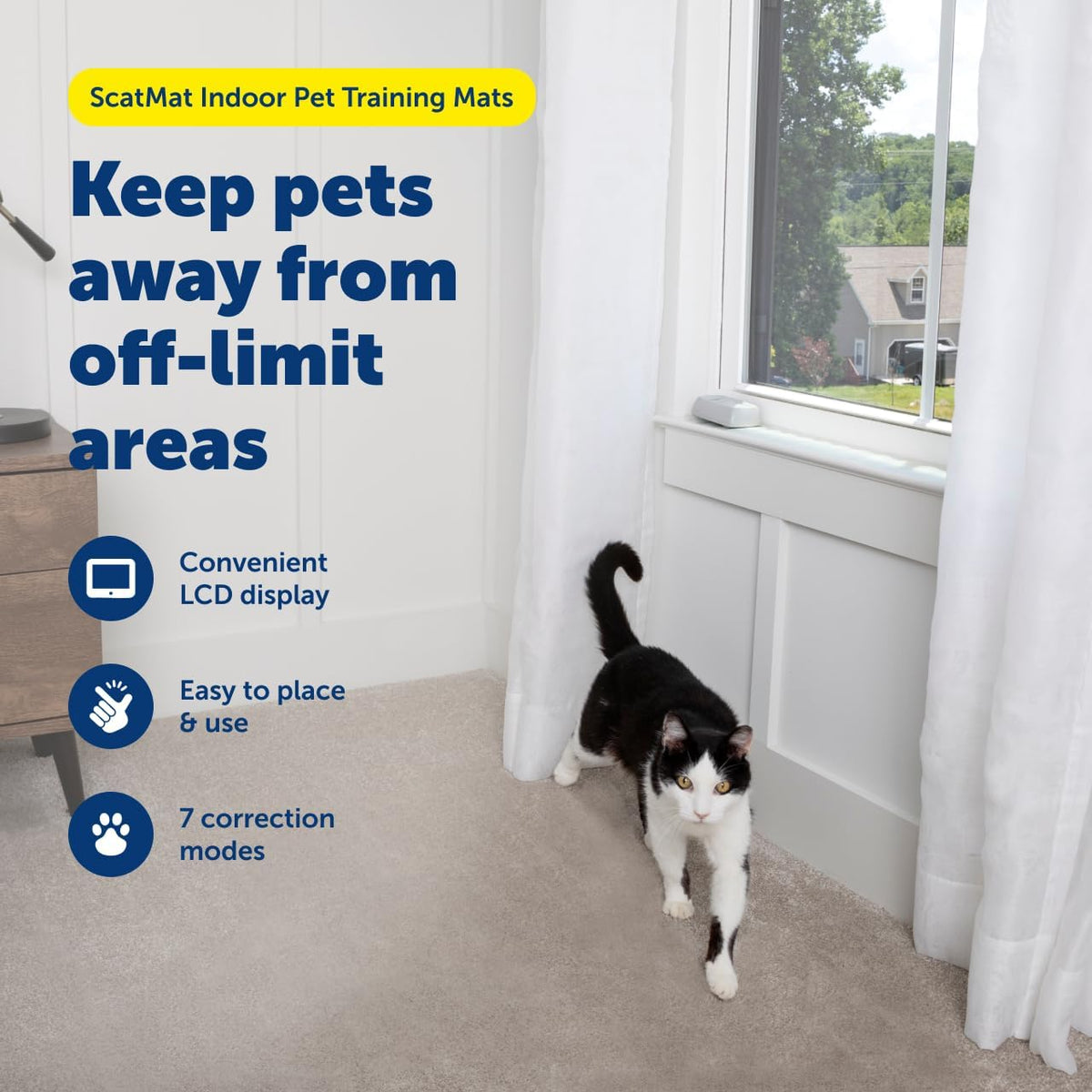 PetSafe ScatMat Indoor Pet Training Mats - Helps Prevent Furniture Climbing - Adjustable Correction
