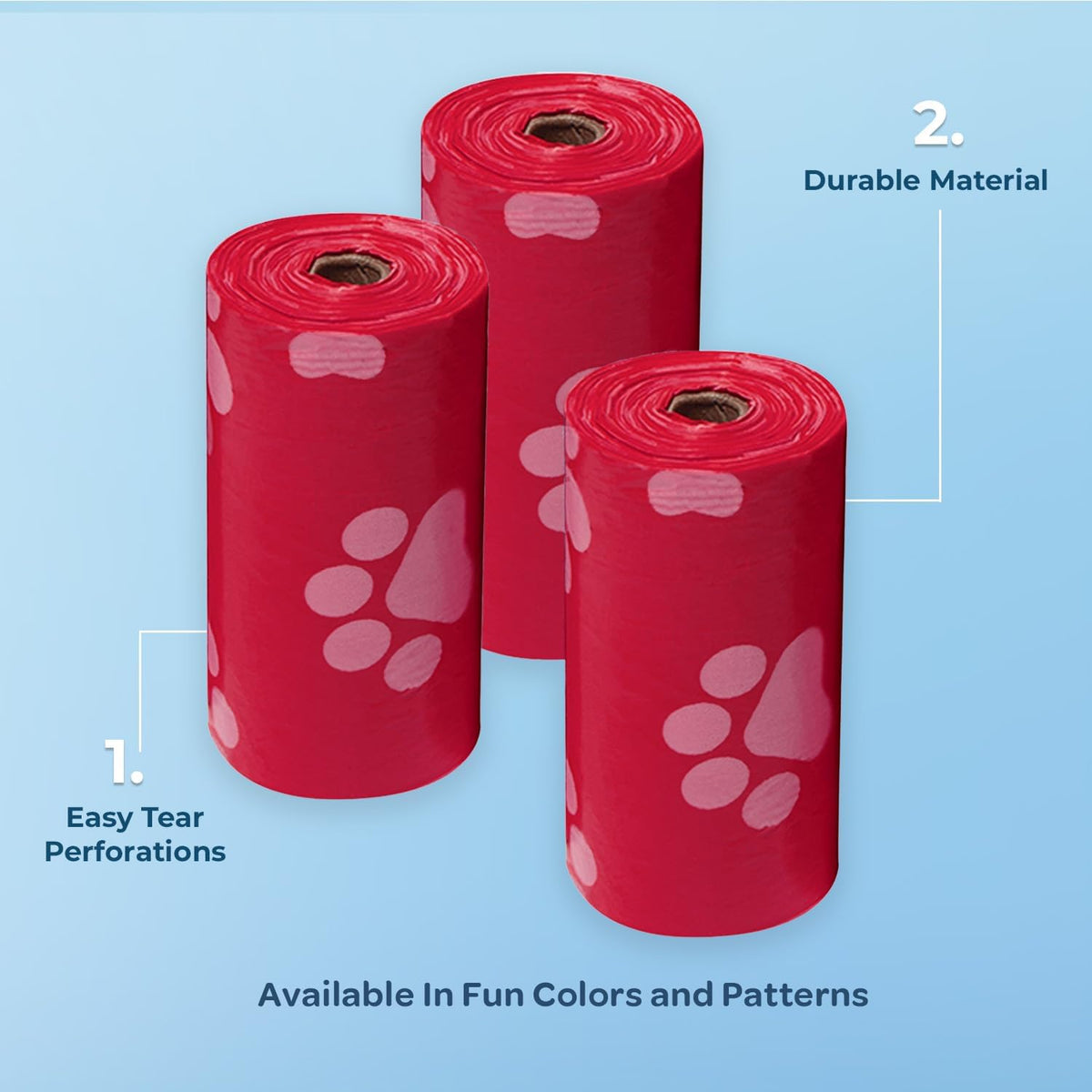Best Pet Supplies Dog Poop Bags (240 Bags) for Waste Refuse Cleanup, Doggy Roll Replacements for