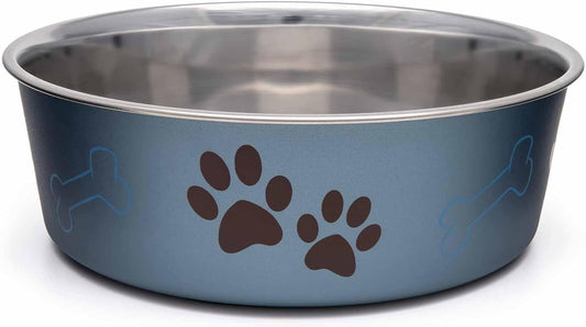 Loving Pets Bella Dog Bowls- Stainless Steel Dog & Cat Bowls - Spill Proof Dog Food Bowl, Cat Bowl