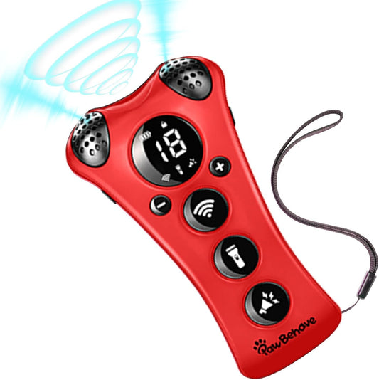 Ultrasonic Dog Bark Deterrent Device –10-Level Adjustable Anti Barking Trainer with Flashlight
