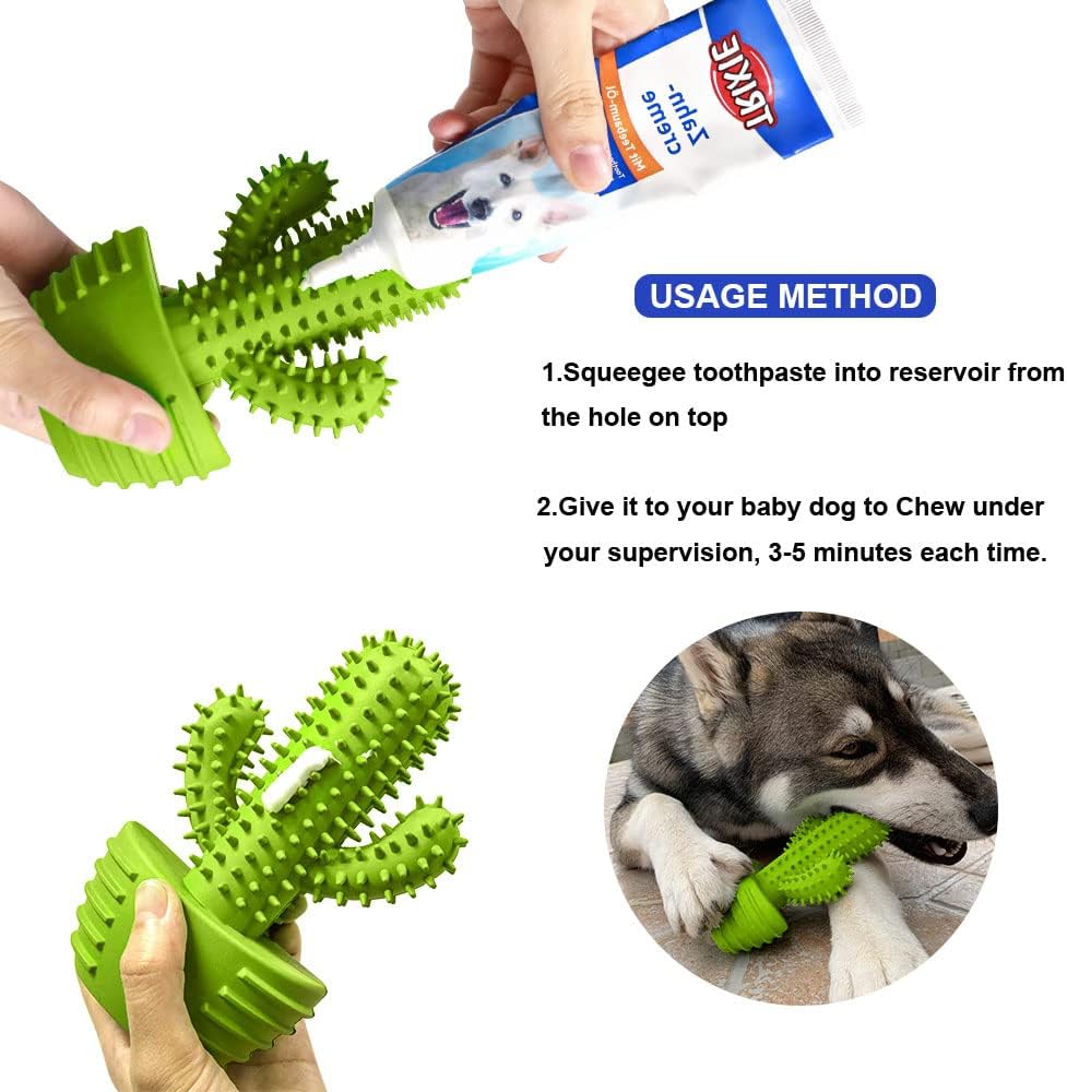 Dog Chew Toys, Toothbrush Stick Teeth Cleaning Brush Dental for Small Medium Large Dog, Rubber