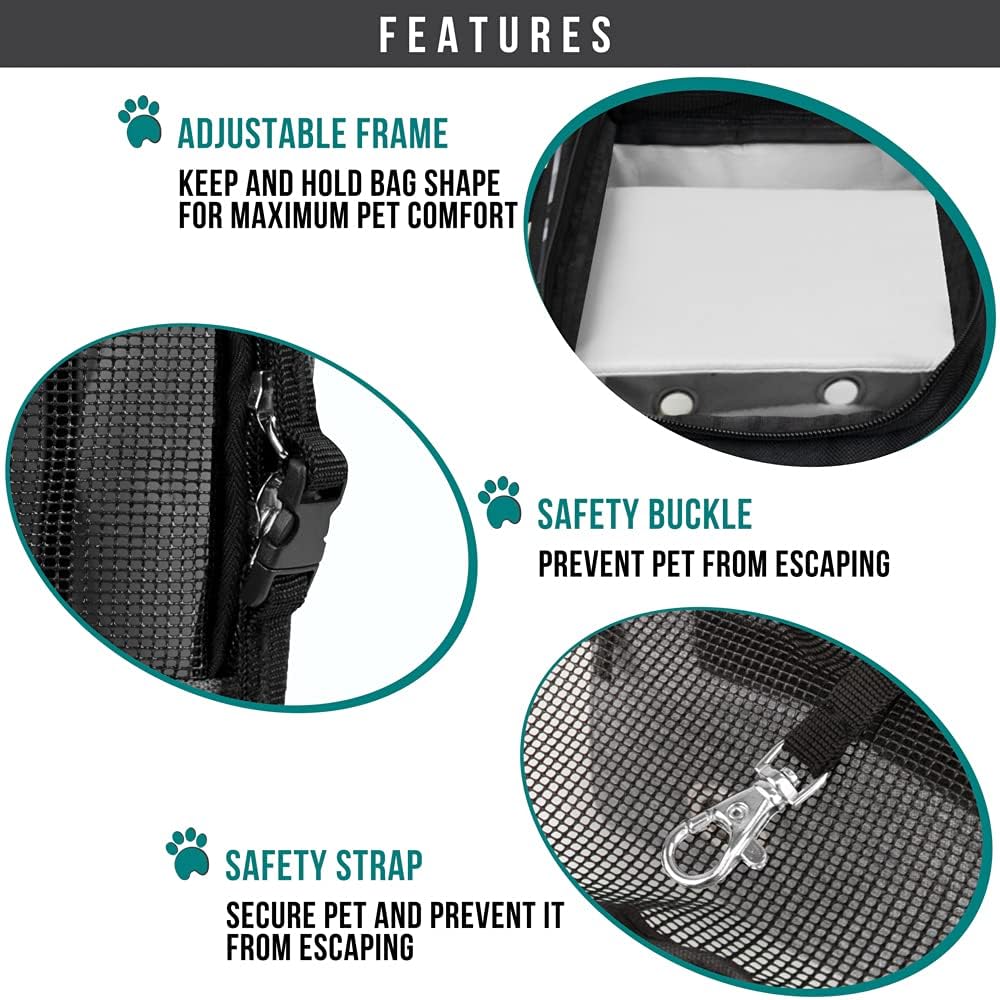 PetAmi Dog Purse Carrier for Small Dogs, Airline Approved Soft Sided Pet Carrier with Pockets