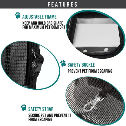 PetAmi Dog Purse Carrier for Small Dogs, Airline Approved Soft Sided Pet Carrier with Pockets