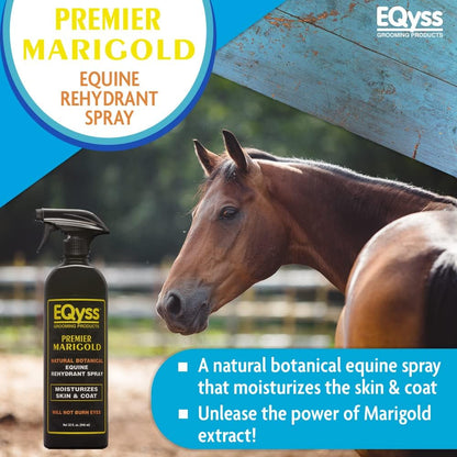 EQyss Premier Marigold Equine Coat Conditioning Spray - Moisturize Horse's Skin & Coat, Add Shine