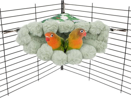 Wontee Bird Nest House Winter Warm Hanging Hammock Bird Bed Snuggle Hut for Parakeets Budgies