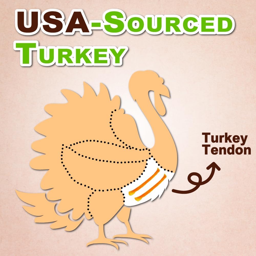 Afreschi Turkey Tendon Rope (S) 6 Pieces per Pack, USA-Sourced Turkey Tendon, All Natural Human