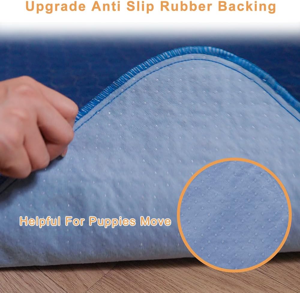 2Pack Pee Pads for Dogs Washable 53”x53”, Extra Large Puppy Pads Waterproof, Super Absorption, Anti