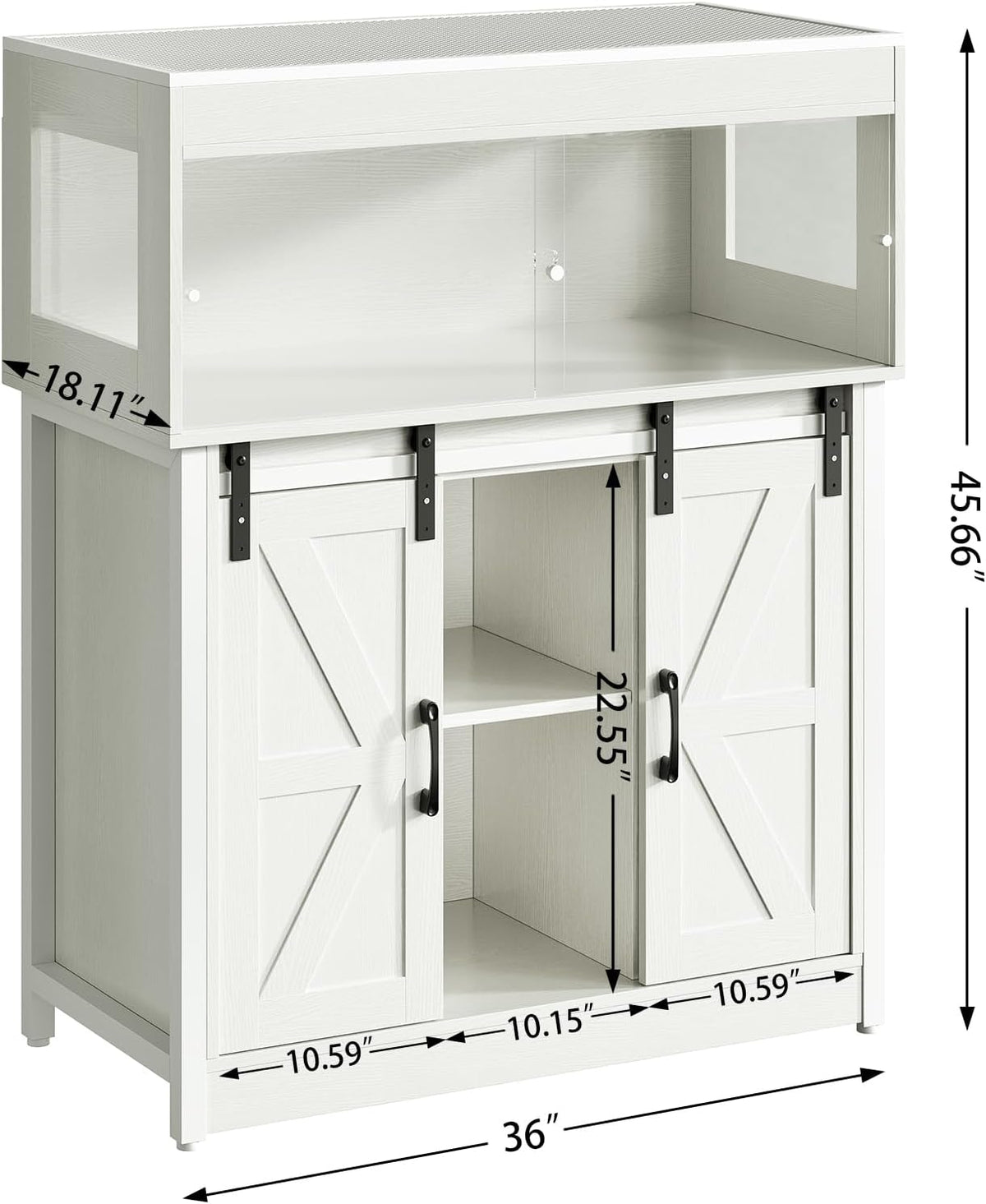 40 Gallon Reptile Terrarium with Stand, Reptile Tank with Barn Door and Storage, Vivarium with