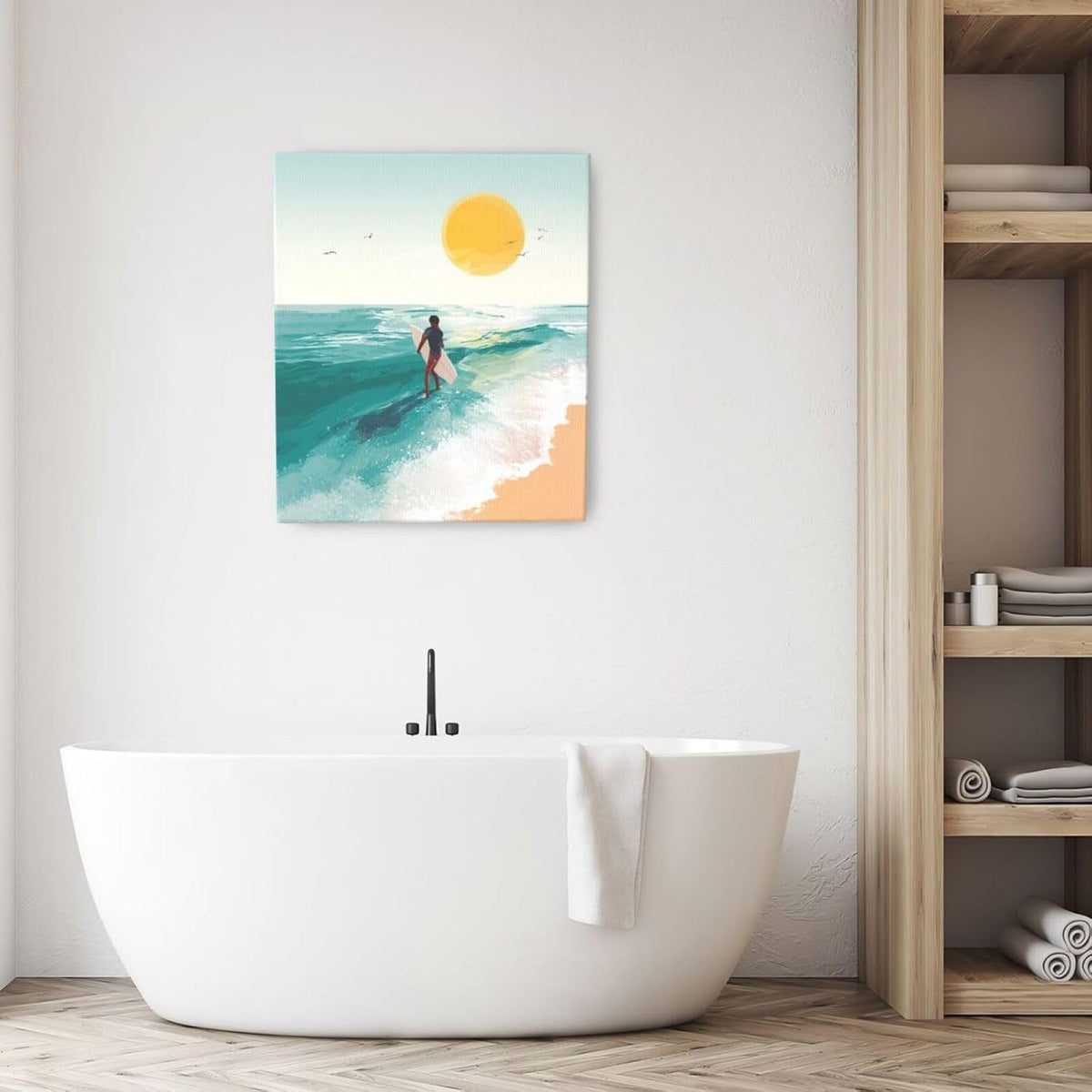 Beach Starfish Wall Decor Ocean Starfish Wall Art Sunset Scenery Coastal Theme Pictures Canvas