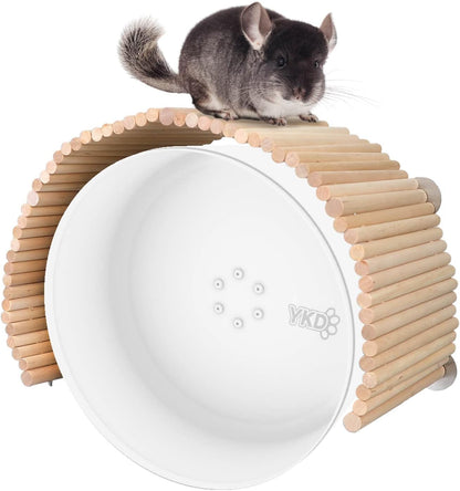 YKD Chinchilla Natural Birch Wood Flexible Platform Toy, Chinchilla Running Wheel Fence, Small