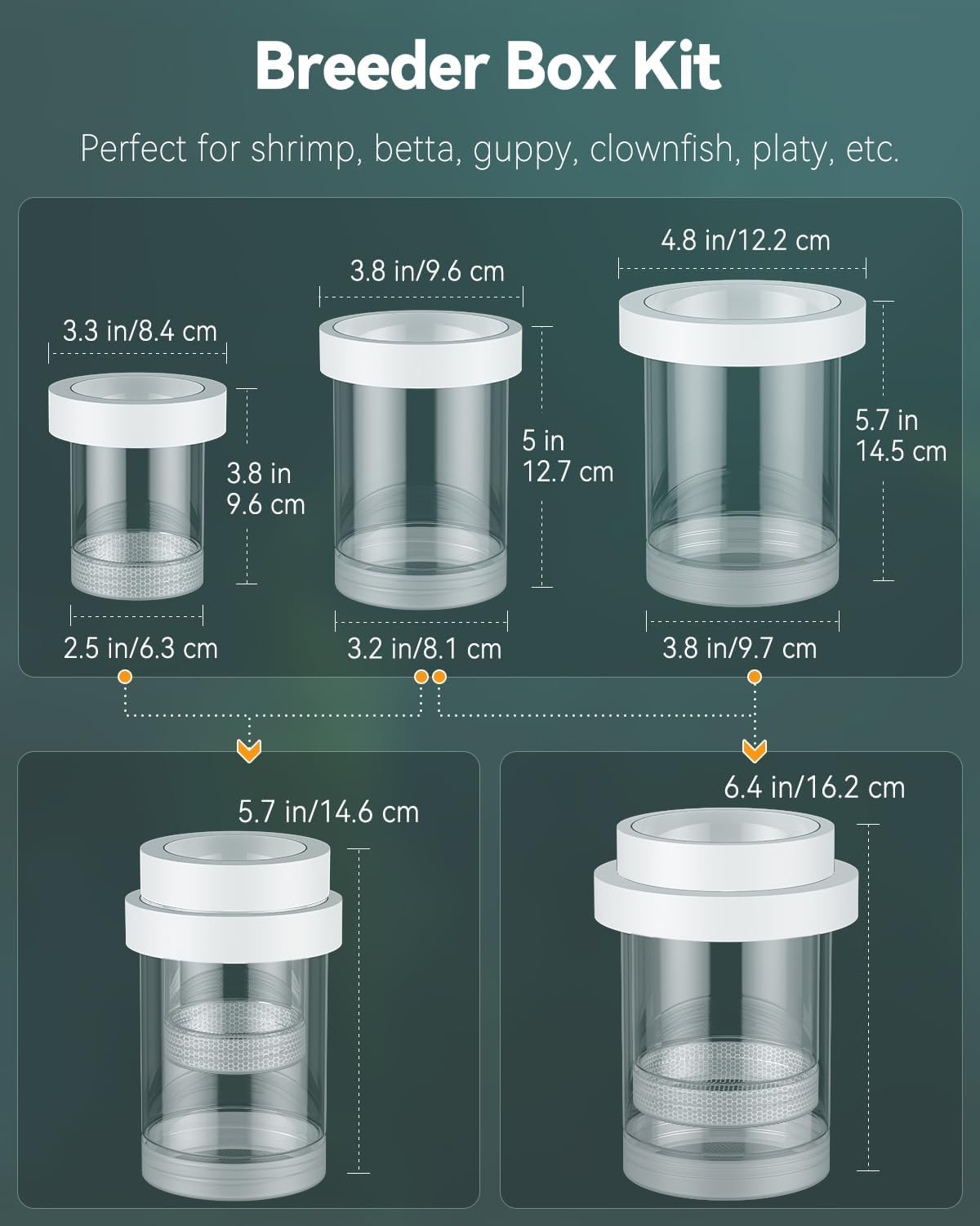 Pawfly Breeder Box for Fish Tank, Aquarium Fish Breeding Box, Floating Guppy Breeder Box, Baby Fish