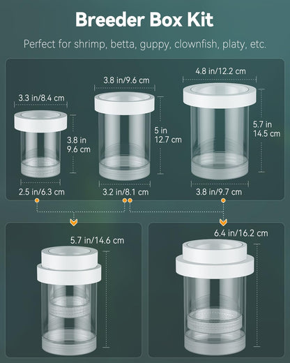 Pawfly Breeder Box for Fish Tank, Aquarium Fish Breeding Box, Floating Guppy Breeder Box, Baby Fish