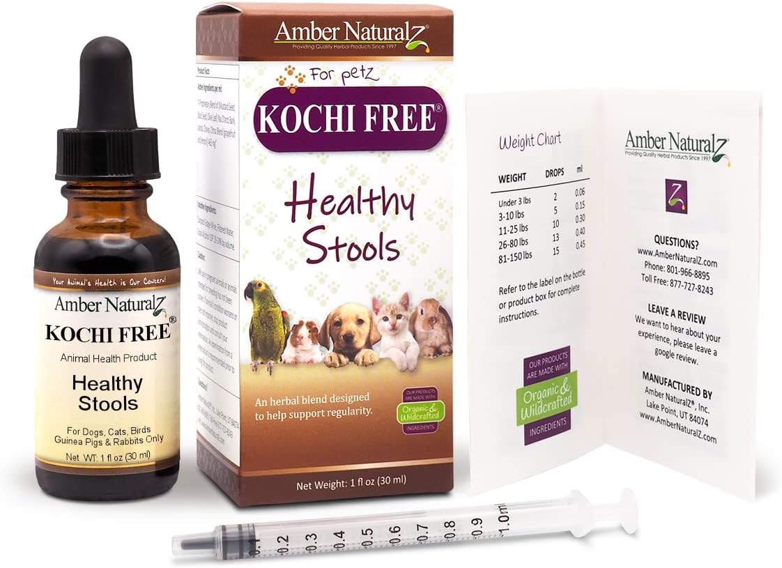 Amber NaturalZ Kochi Free Herbal Supplement for Dogs, Cats, Birds, Guinea Pigs, and Rabbits | Pet