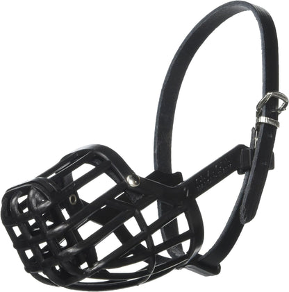 Leather Brothers Italian Basket Dog Muzzle, Adjustable Secure Fit, Comfortable Design, Training and