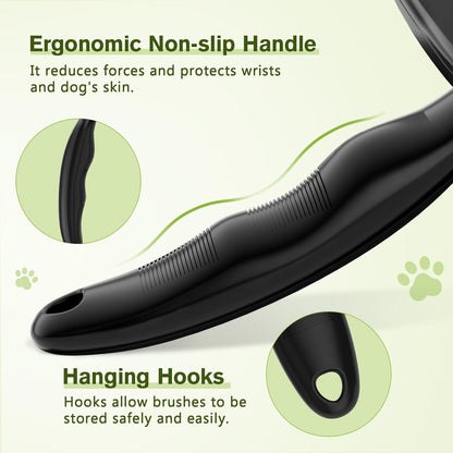 Pecute Self-Cleaning Slicker Brush for Dogs, Cats, Lightweight Dog Brush for Shedding Massaging