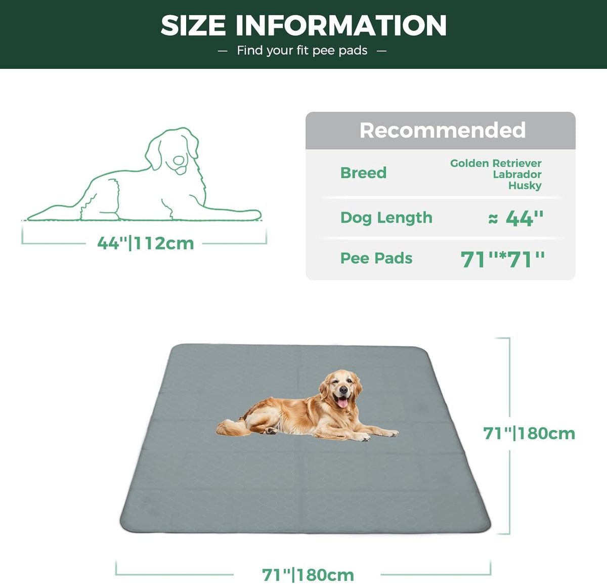 FXW Washable Pee Pads for Dogs, Puppy Pads with Super Absorbent, Specifically Designed for FXW