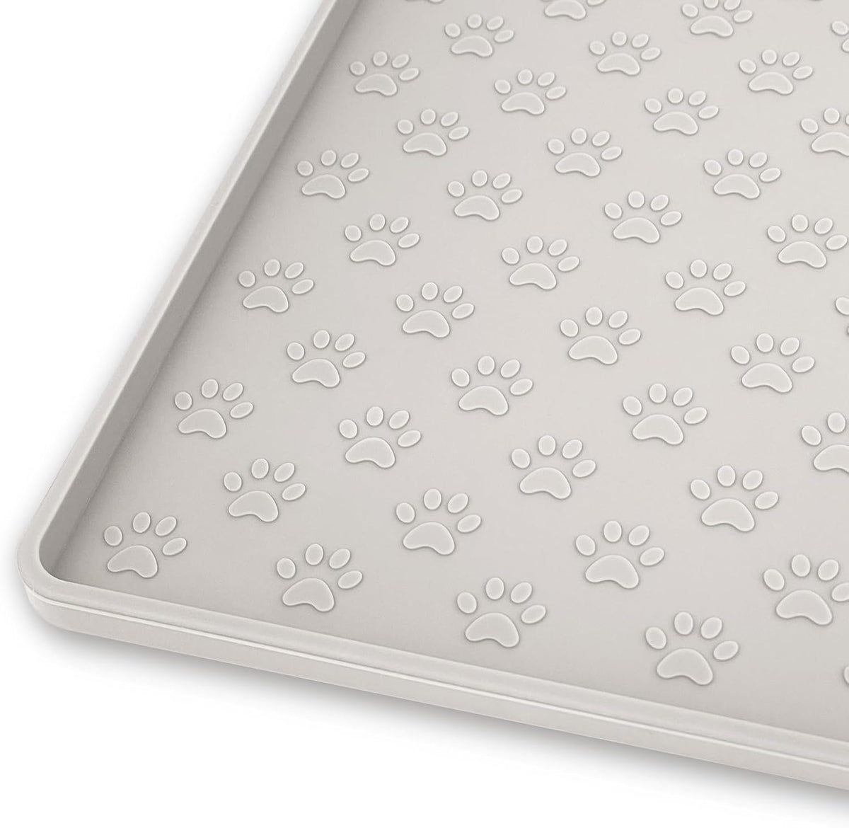 Ptlom Dog Food Mat Anti-Slip Pet Bowl Mats for Food and Water, High-Lips Pet Placemat Prevent Messy