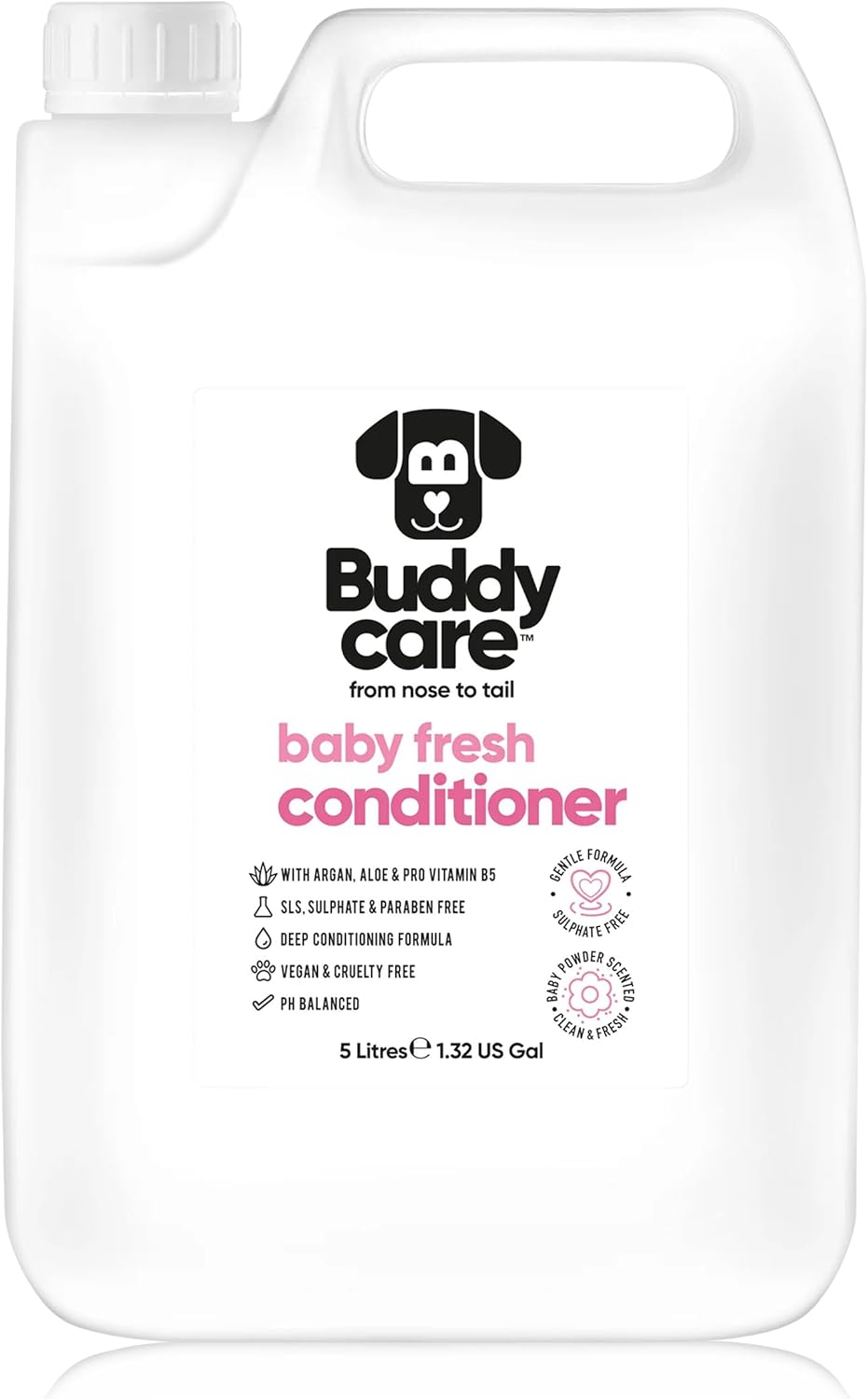 Baby Fresh Dog Conditioner (169.07oz) Made with Aloe Vera, Argan Oil & Pro Vitamin B5 to Detangle