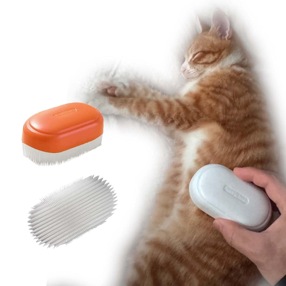 SoarExcelleryy Soft Fur Cat Brush - Over 1000 gentle cat tongue brushes with prickly serrations