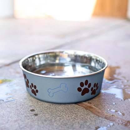 Loving Pets Bella Dog Bowls- Stainless Steel Dog & Cat Bowls - Spill Proof Dog Food Bowl, Cat Bowl