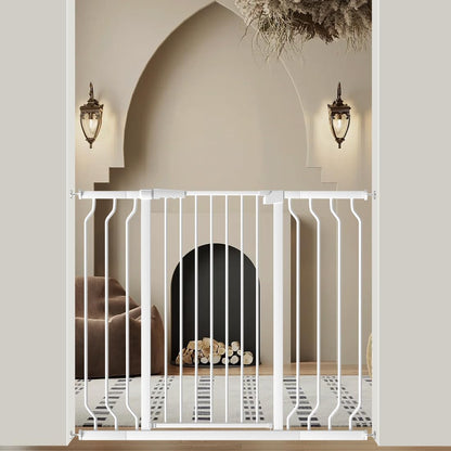 WAOWAO Extra Tall 40.55" Baby Gate 29.92-46.85" Wide Pressure Mounted Walk Through Swing Auto Close