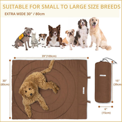 Portable Dog Mat - Waterproof & Foldable Pet Bed - Ideal for Indoor, Outdoor, Cafes, Travel