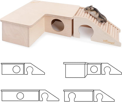 Niteangel Hamster House w/Climbing Ladder for Hamsters Gerbils Mice or Similar-Sized Pets