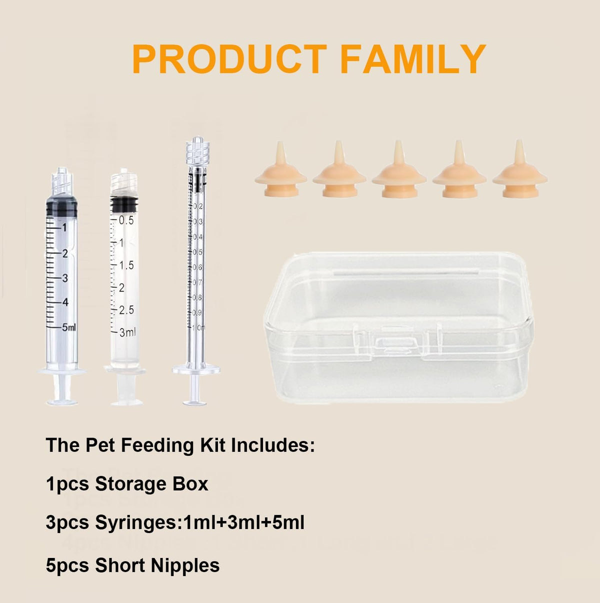 Pet Feeder Syringe, Newborn Animal Feeder Syringe Pet Feeding Nursing Syringe Silicone Feeding