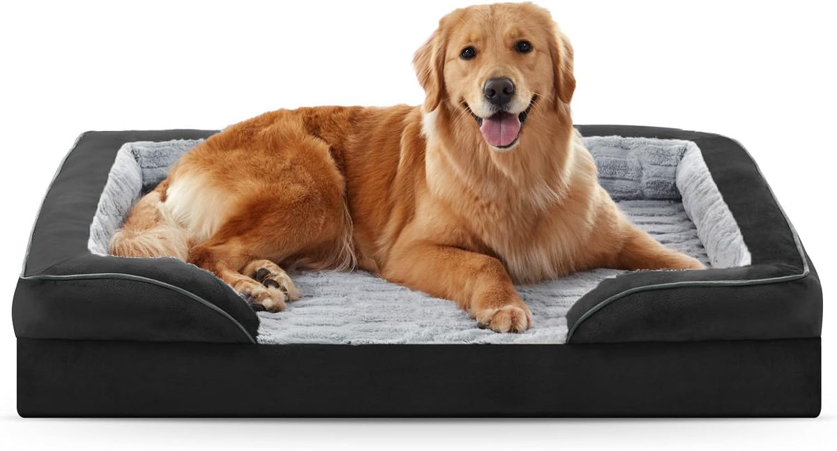 FURTIME Orthopedic Dog Bed for Extra Large Dogs - XL Washable Dog Sofa Bed Large, Supportive Foam