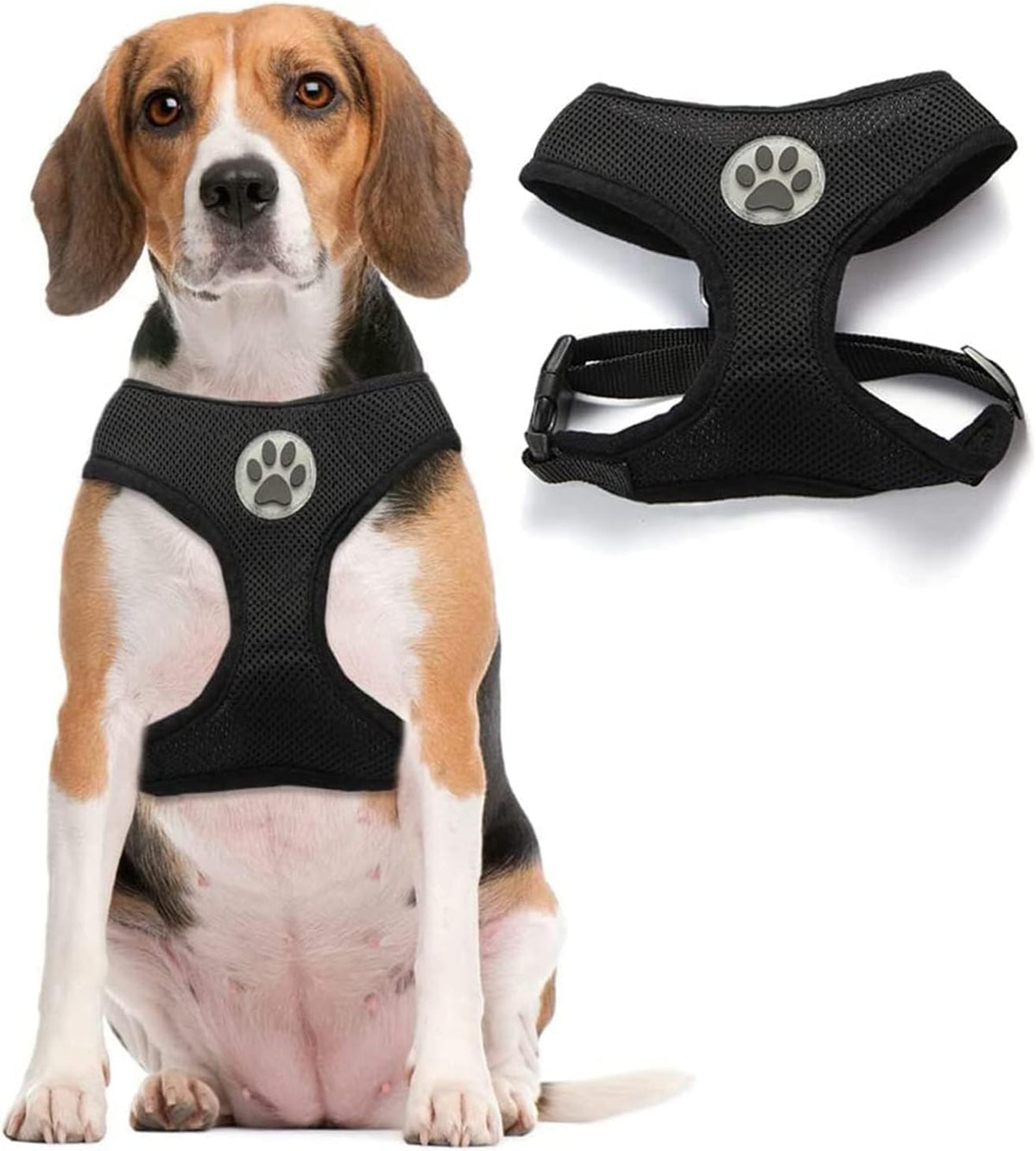 BINGPET Small Dog Harness - Breathable Mesh Puppy Cat Harnesses - No Pull Adjustable Dog Harness