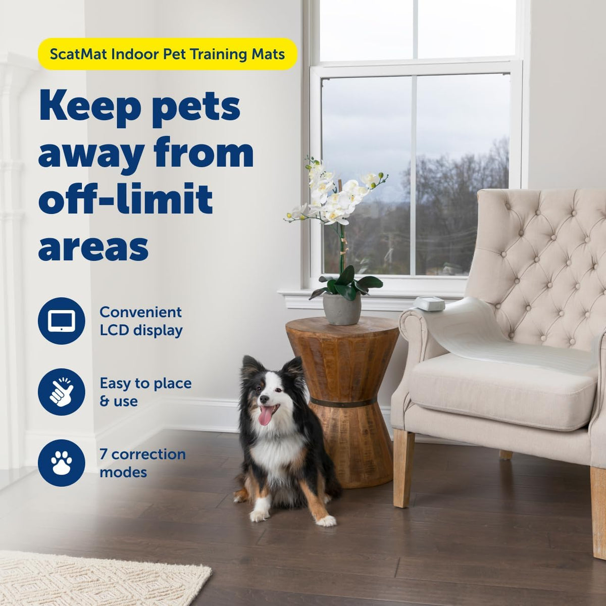PetSafe ScatMat Indoor Pet Training Mats - Helps Prevent Furniture Climbing - Adjustable Correction