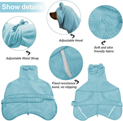 Medium to Large Size Dog Bathrobe, Quick Drying Super Absorbent Used for After Bathing, Warm Dog