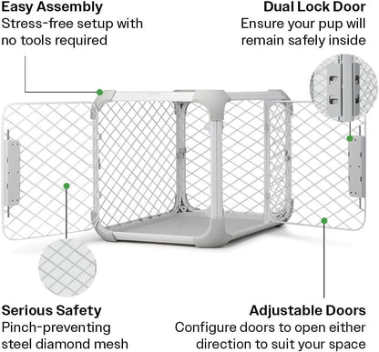 DIGGS Evolv Dog Crate - Slim, Durable Dog Kennel with Removable Ceiling Panel and Modular Design