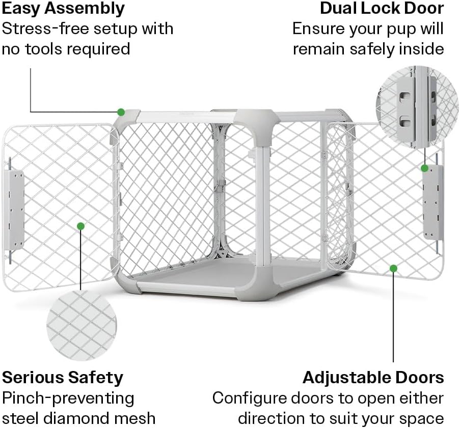 DIGGS Evolv Dog Crate - Slim, Durable Dog Kennel with Removable Ceiling Panel and Modular Design