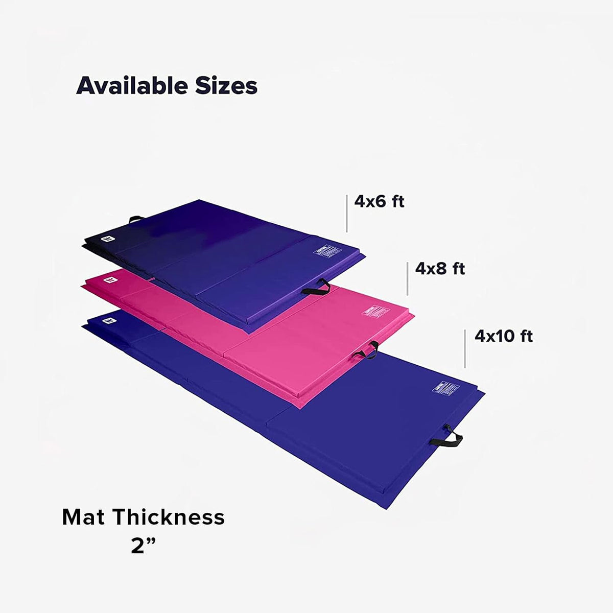 We Sell Mats - 4 ft x 8 ft x 2 in Personal Fitness & Exercise Mat for Home Workout - Lightweight