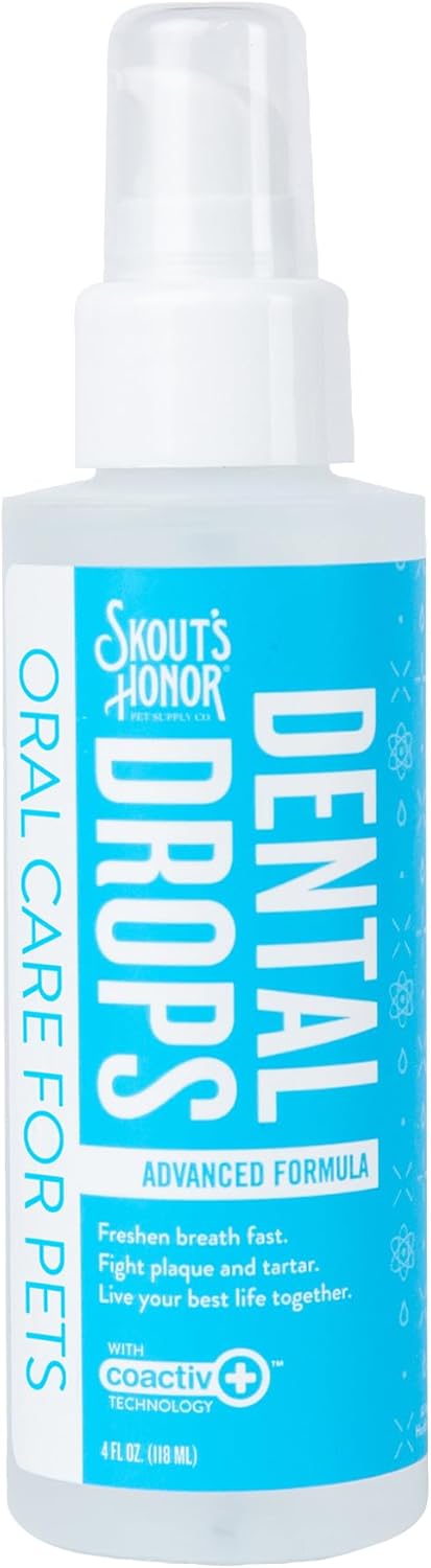 SKOUT'S HONOR Advanced Dental Drops - Fights Plaque and Tartar, Freshens Breath Fast, No Brushing